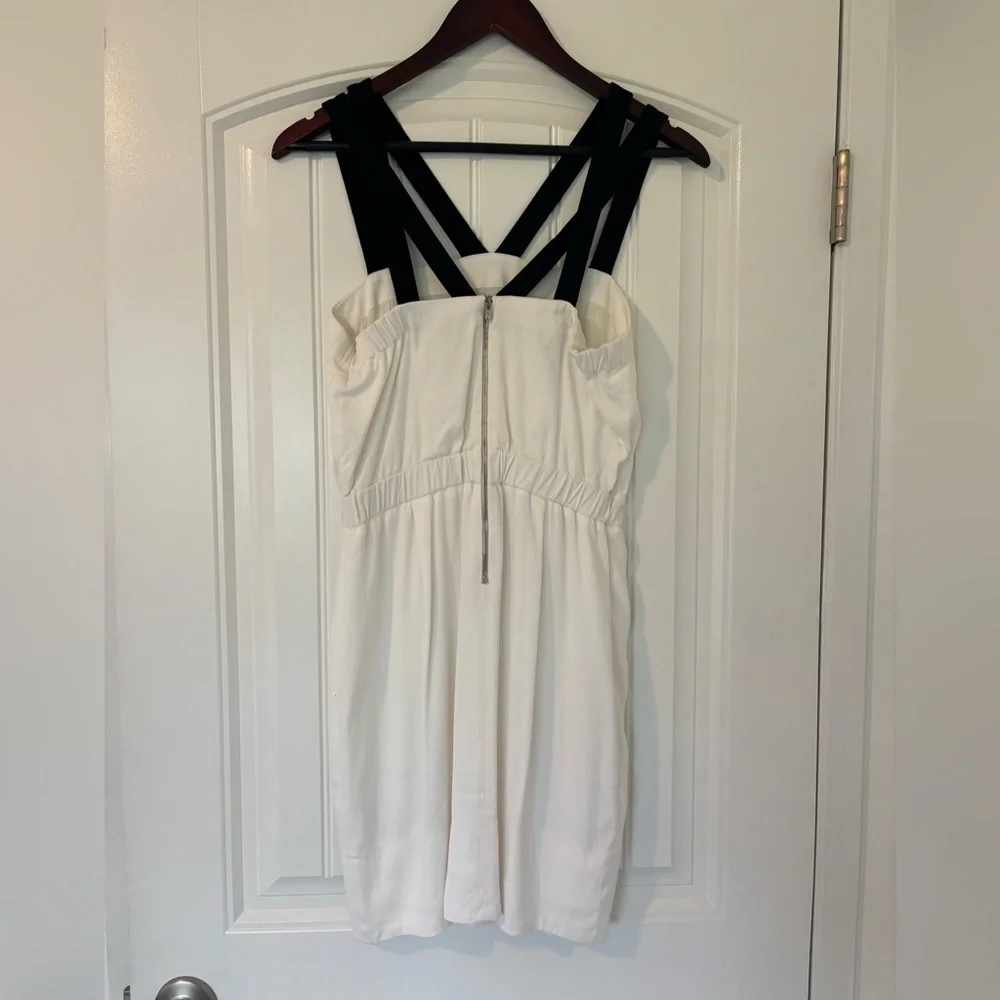 Sandro White and Black Mini Dress Size 1 - Picture 4 of 10